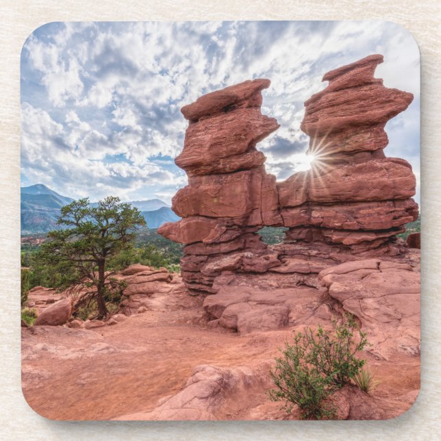 Siamese Twins Colorado Sunburst Coaster (Front)