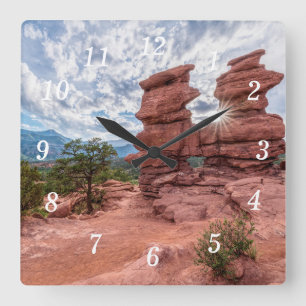 Siamese Twins Colorado Sunburst Wall Clock