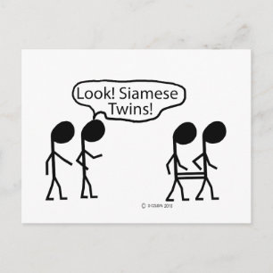 Siamese Twins Postcard