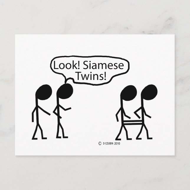 Siamese Twins Postcard (Front)