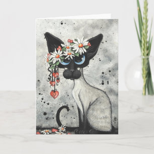 Siamese Valentine Hearts Holiday Card