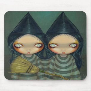 "Siamese Witch Twins" Mousepad