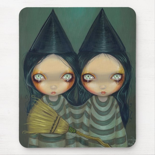 "Siamese Witch Twins" Mousepad (Front)