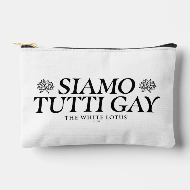 Siamo Tutti Gay - The White Lotus Accessory Pouch (Front)