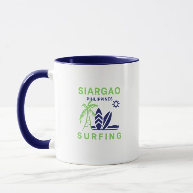 Siargao Philippines Surfing Coffee Mug (Left)