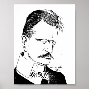 Sibelius: sketch by Albert Engström (1904) Poster