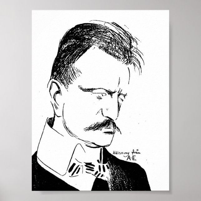 Sibelius: sketch by Albert Engström (1904) Poster (Front)