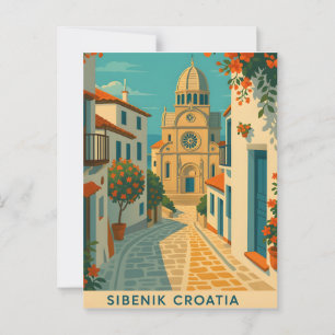 Šibenik Croatia Vintage Travel PostCAR– St. James Postcard