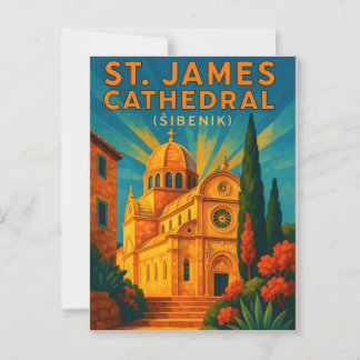 Šibenik Croatia Vintage Travel PostCAR– St. James Postcard