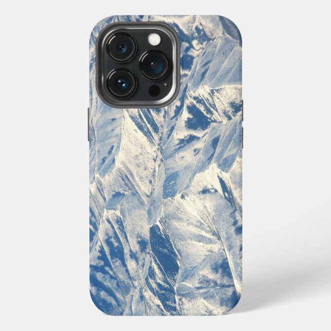 Sibera from aeroplane Winter Background iPhone Case (Back)
