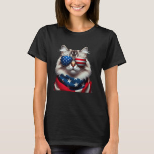Siberian Cat 4th Of July Independence Day Owner Pa T-Shirt