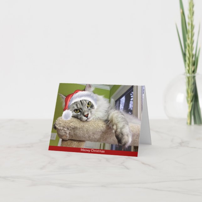 Siberian Cat Christmas Card (Front)