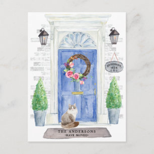 Siberian Cat Moving Announcement Postcard