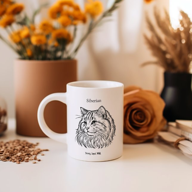 Siberian Cat Portrait Coffee Mug (Creator Uploaded)