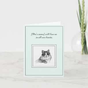 Siberian Cat Sympathy Card