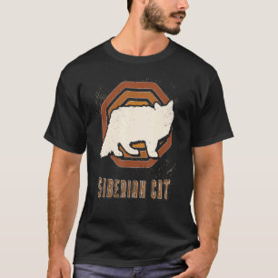 Siberian Cat Vintage Retro Classic Animal Love T-Shirt
