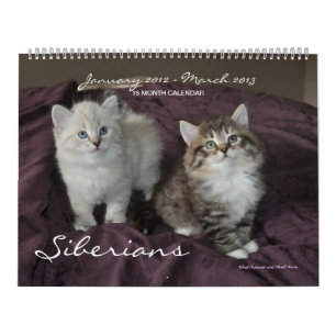 Siberian Cats Kittens Jan2012 - Mar2013 Calendar