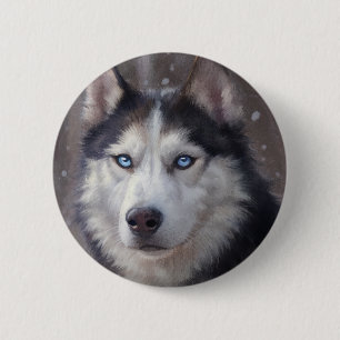 Siberian Husky 6 Cm Round Badge