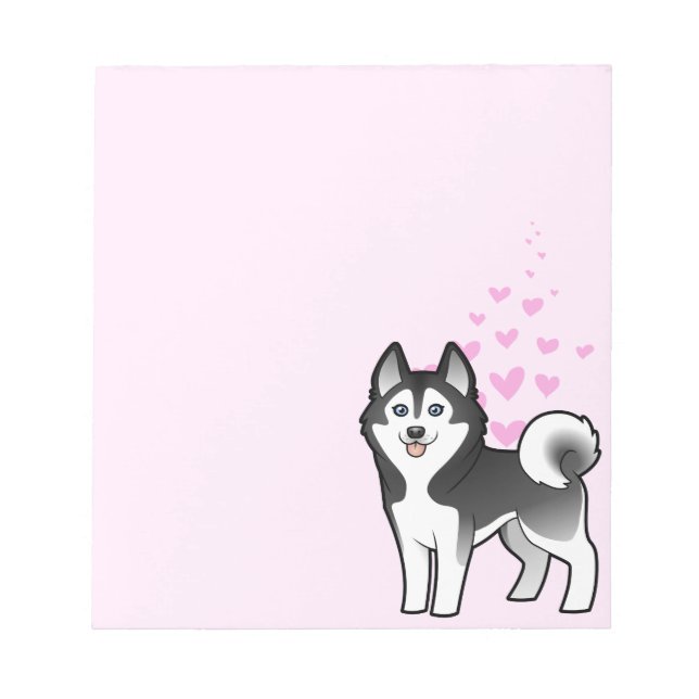 Siberian Husky / Alaskan Malamute Love Notepad (Front)