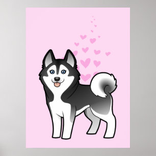 Siberian Husky / Alaskan Malamute Love Poster