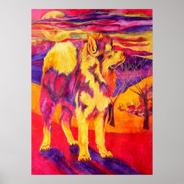 Siberian Husky Animal Lovers Canvas Print (Front)