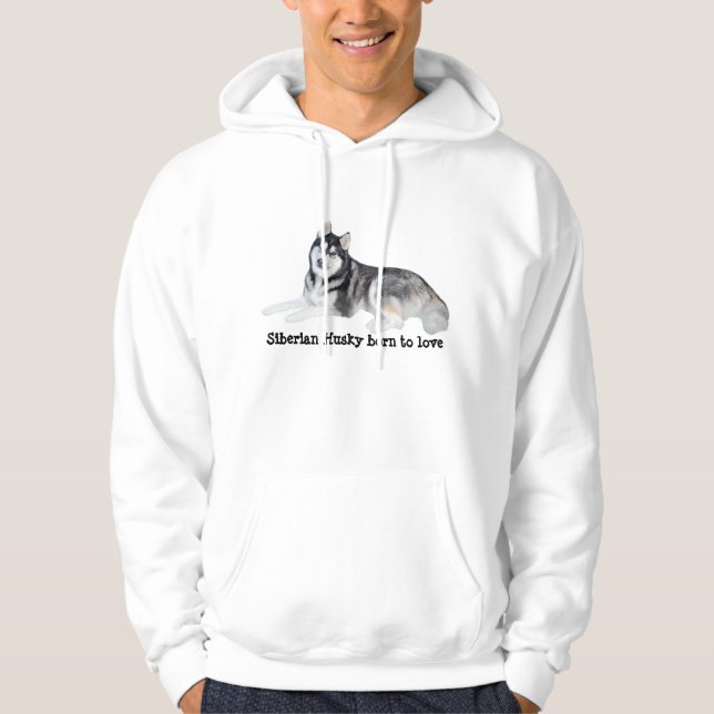 Siberian Husky Beautiful Unisex Hooded Sweatshirt (Front)