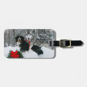 Siberian Husky Berneses Mountain Dog Luggage Tags