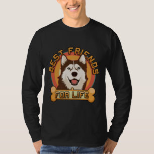 Siberian Husky Best Friends For Life Dog T-Shirt