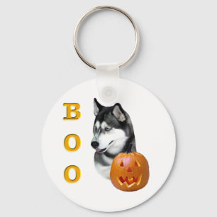 Siberian Husky (black) Boo Key Ring
