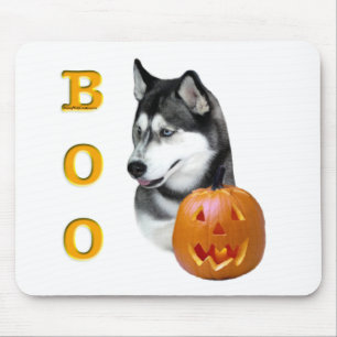 Siberian Husky (black) Boo Mouse Pad