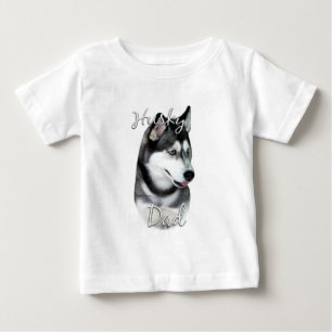 Siberian Husky (blk) Dad 2 Baby T-Shirt