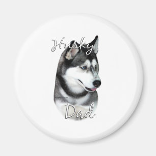 Siberian Husky (blk) Dad 2 Magnet