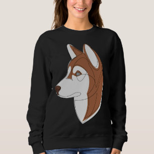 Siberian Husky  Brown Sweatshirt