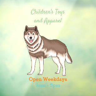 Siberian husky cartoon illustration