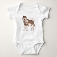 Siberian husky cartoon illustration