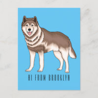 Siberian husky cartoon illustration
