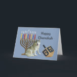 Siberian Husky Chanukah Card Menorah Dreidel<br><div class="desc">Remembering family and friends during the Chanukah season is a wonderful way to keep in touch with the people you love and care about. I created these dog Chanukah cards with love and care and I am sure anyone who loves dogs will be delighted to receive them. You do have...</div>