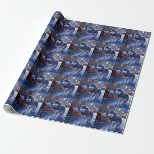 Siberian Husky Christmas Festive Season Wrapping Paper