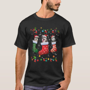 Siberian Husky Christmas Socks Funny Pajama Xmas D T-Shirt