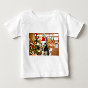 Siberian Husky Christmas Tree Tees Tshirt