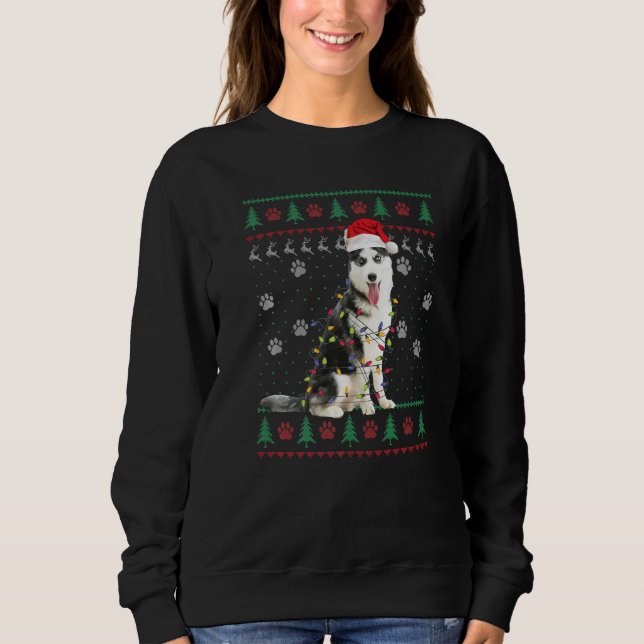 Siberian Husky Christmas Ugly Sweater  Dog  Xmas (Front)