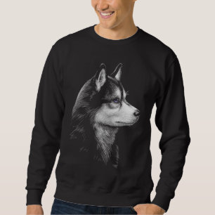 Siberian Husky Colored Eyes Animal Rights Sweatshirt