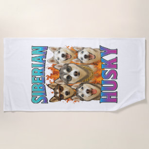 Siberian Husky Copy Beach Towel