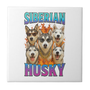 Siberian Husky Copy Ceramic Tile