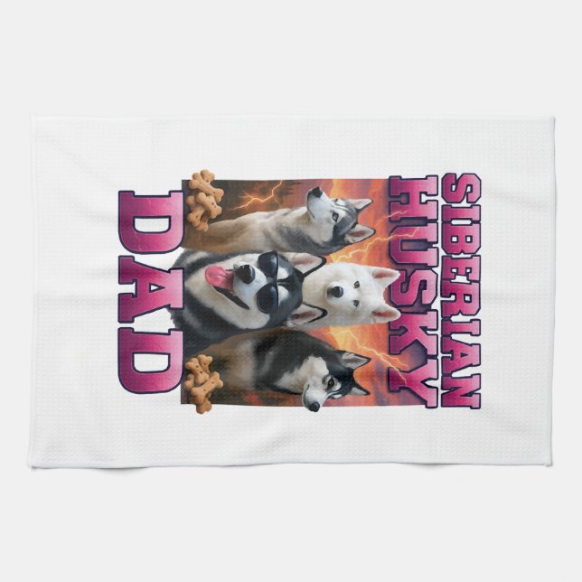 Siberian Husky Copy Copy Copy Tea Towel (Horizontal)