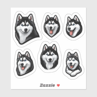 Siberian Husky Custom-Cut Vinyl Sticker