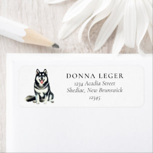 Siberian Husky Dog Address Return Address Label