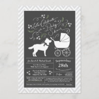 Siberian Husky Dog Baby Shower Gender Neutral