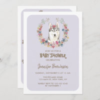 Siberian Husky Dog Baby Shower