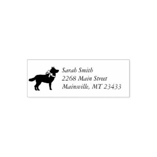 Siberian Husky Dog Baby Shower Puppy Grey Self-inking Stamp